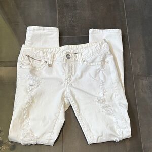 Armani Exchange White Skinny Distressed Jeans
